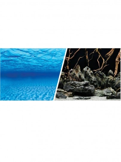 Poster Dupla Face Fundo Oceano azul/Raizes e Pedras 45 cm